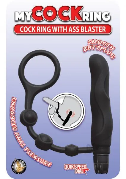 Anal My Cockring My Cockring With Ass Blaster Black Anal My Cockring My Cockring With Ass Blaster Black