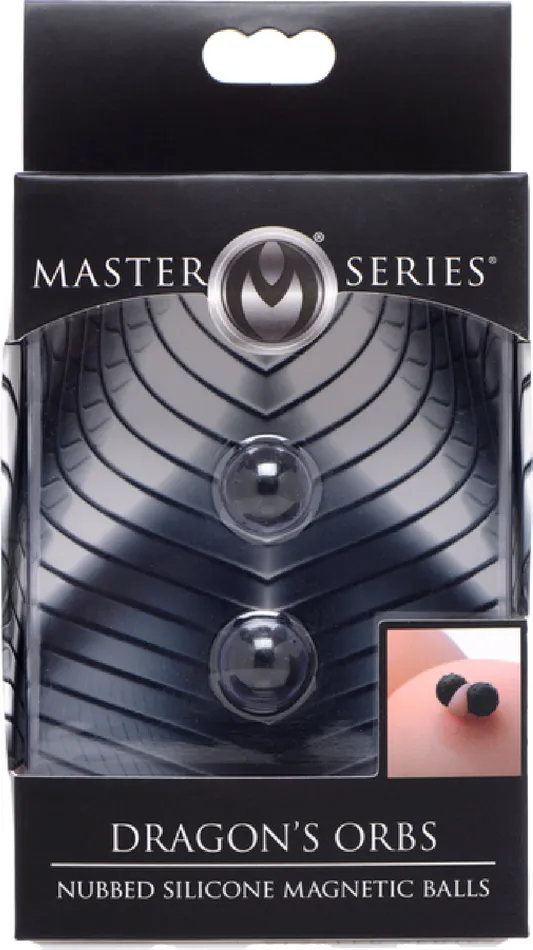 Dildos The Master Series Dragons Orbs Nubbed Silicone Magnetic Balls Black XR Brands