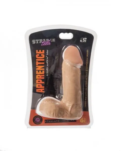 Strap On Tools Dildos Apprentice Strap On Tools 6 Inches Dildo Beige