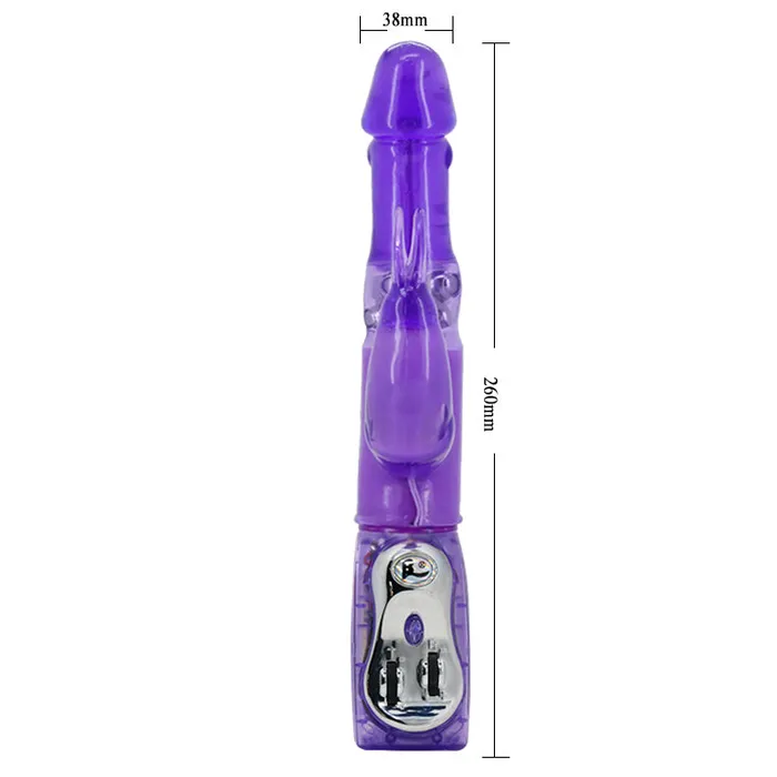 Toys Budget Vibrators Rotating Rabbit Vibrator Purple