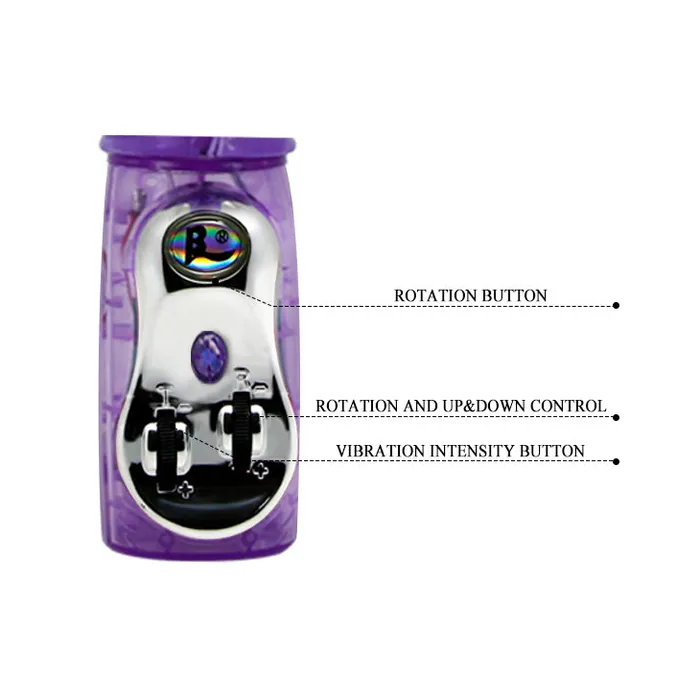 Toys Budget Vibrators Rotating Rabbit Vibrator Purple