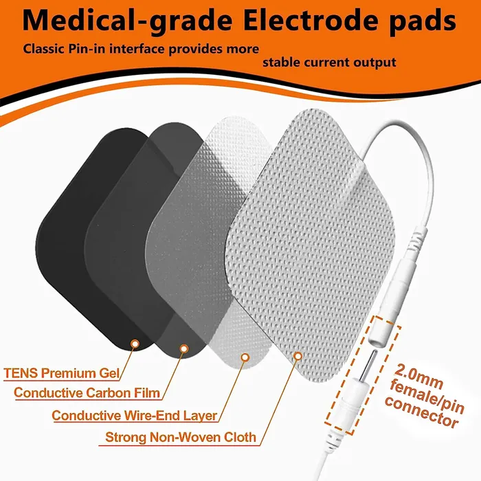 Vibrators Estim Replacement Pads 2 x 2 Pin Style S G TLZ