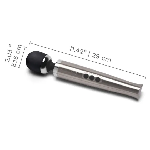 Le Wand Die Cast Rechargeable Vibrating Massager Silver Le Wand Female Sex Toys
