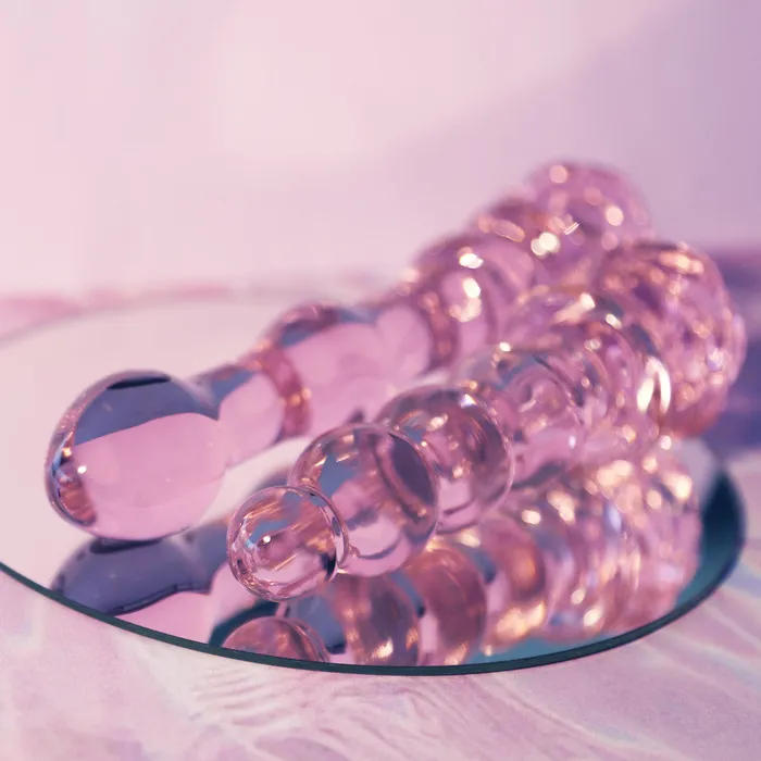 Dream Toys Glass Butt Plug Rosebud Beaded Plug Anal