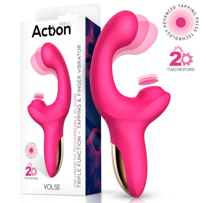 Female Sex Toys Action Volse Rechargeable Silicone Vibrator with ComeHere Movement