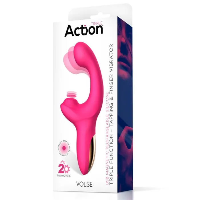 Female Sex Toys Action Volse Rechargeable Silicone Vibrator with ComeHere Movement