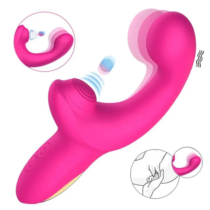 Female Sex Toys Action Volse Rechargeable Silicone Vibrator with ComeHere Movement