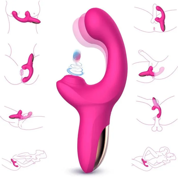 Female Sex Toys Action Volse Rechargeable Silicone Vibrator with ComeHere Movement