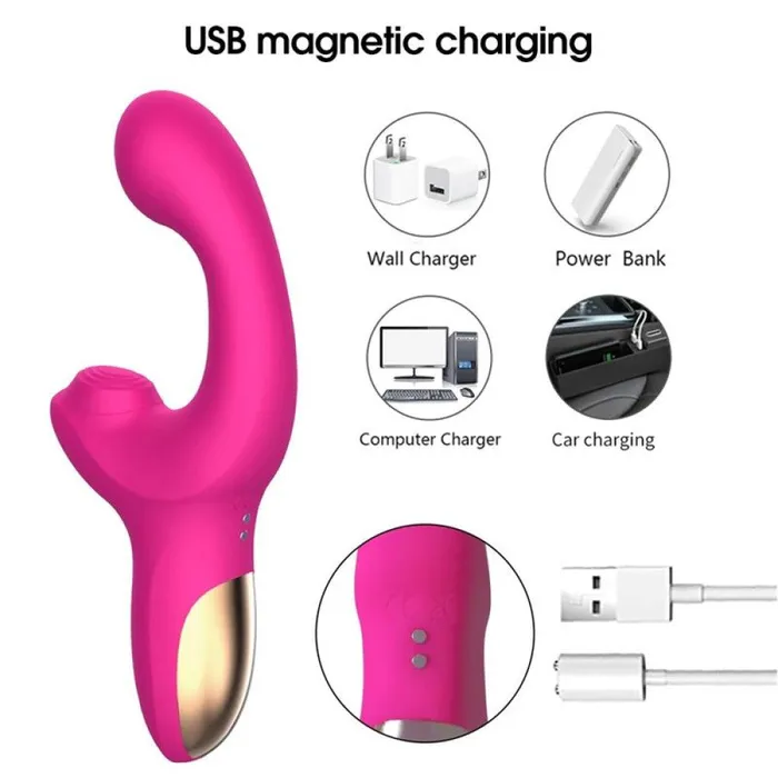 Female Sex Toys Action Volse Rechargeable Silicone Vibrator with ComeHere Movement