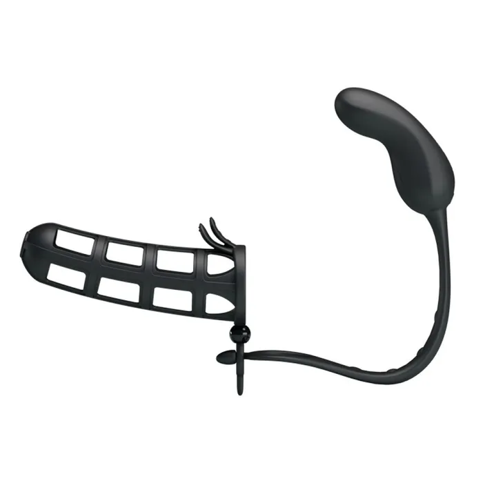 Female Sex Toys Hercules Rechargeable Vibrating Stimulator with Cock Extender Pretty Love