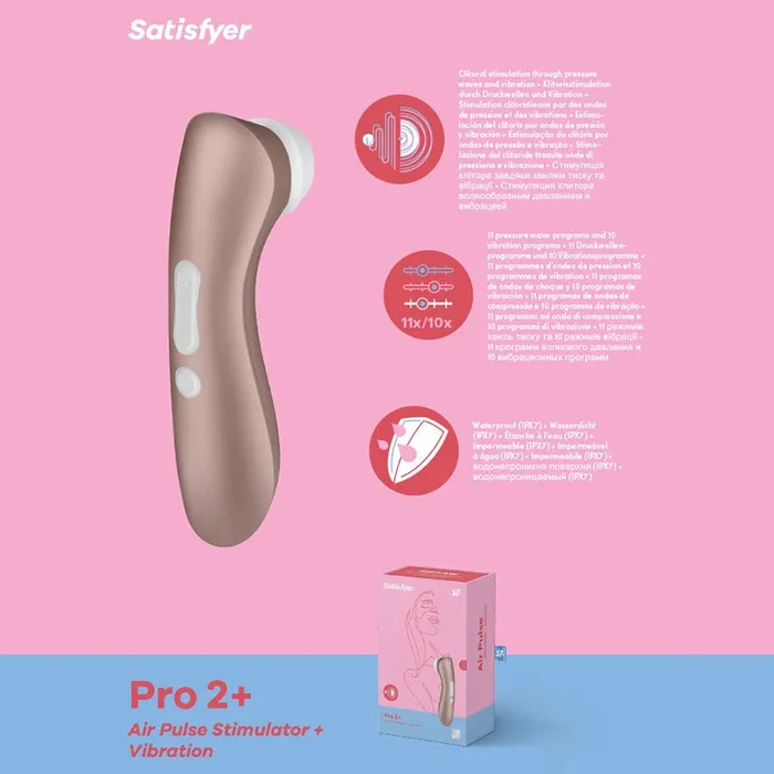 Satisfyer Pro 2 Vibration and Airpulse Extasy Vibrators