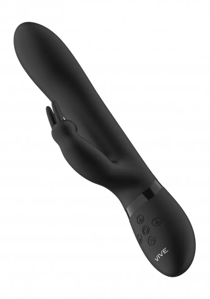 Vive Amoris Rabbit Vibrator with Stimulating Beads Black Shots Toys Female Sex Toys
