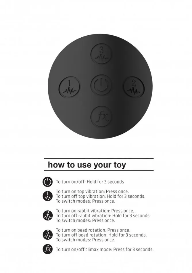 Vive Amoris Rabbit Vibrator with Stimulating Beads Black Shots Toys Female Sex Toys